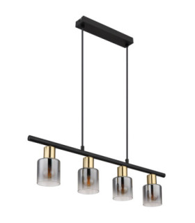 Hollsy Bar Pendant Ceiling Light Matt Black 4x E14-2