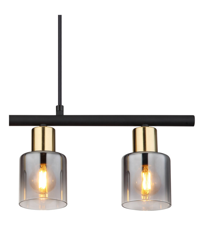 Hollsy Bar Pendant Ceiling Light Matt Black 4x E14-4