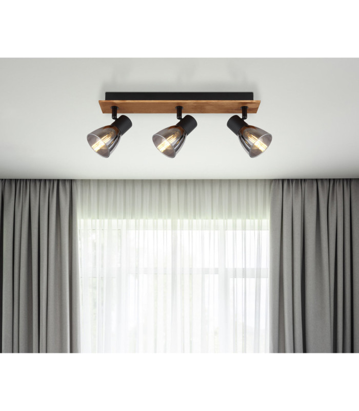 Claude Ceiling Spotlight Bar Dark Brown 3x E14-8
