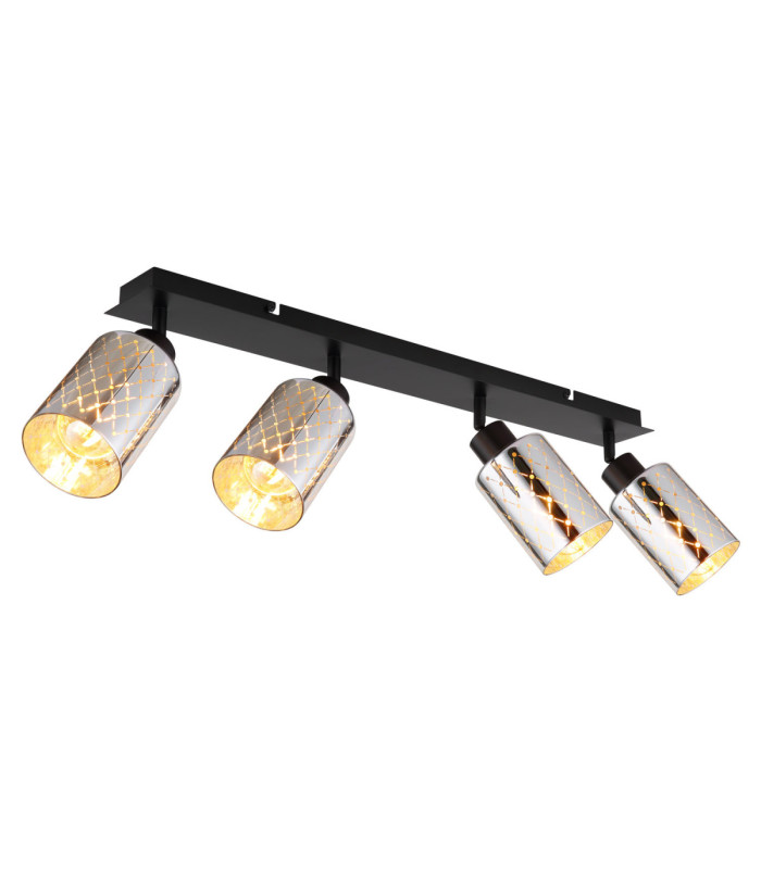 Alonso Ceiling Spotlight Bar Matt Black 4x E27-1