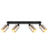 Alonso Ceiling Spotlight Bar Matt Black 4x E27-3