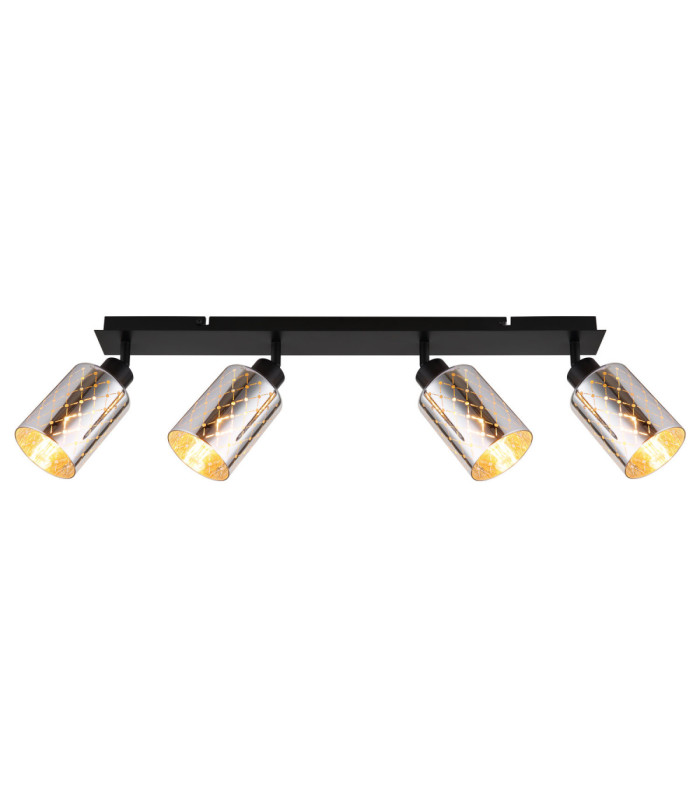 Alonso Ceiling Spotlight Bar Matt Black 4x E27-3