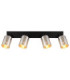 Alonso Ceiling Spotlight Bar Matt Black 4x E27-4