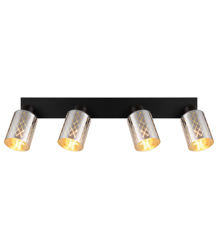 Alonso Ceiling Spotlight Bar Matt Black 4x E27-4