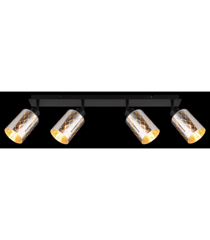 Alonso Ceiling Spotlight Bar Matt Black 4x E27-6