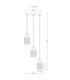 Alonso Cluster Pendant Ceiling Light Matt Black 3x E27-7