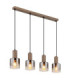 Walton Bar Pendant Ceiling Light Matt Coffee Colour  4x E27-1