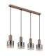 Walton Bar Pendant Ceiling Light Matt Coffee Colour  4x E27-2