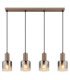 Walton Bar Pendant Ceiling Light Matt Coffee Colour  4x E27-3