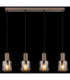 Walton Bar Pendant Ceiling Light Matt Coffee Colour  4x E27-6