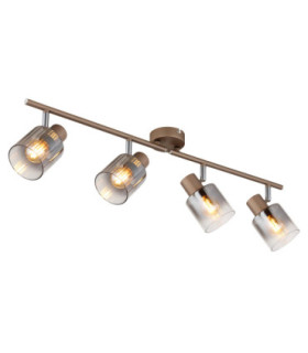 Walton Ceiling Spotlight Bar Matt Coffee Colour  4x E14-1