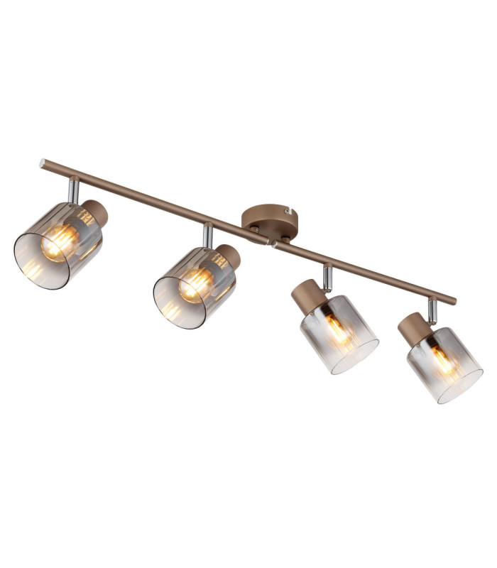 Walton Ceiling Spotlight Bar Matt Coffee Colour  4x E14-1