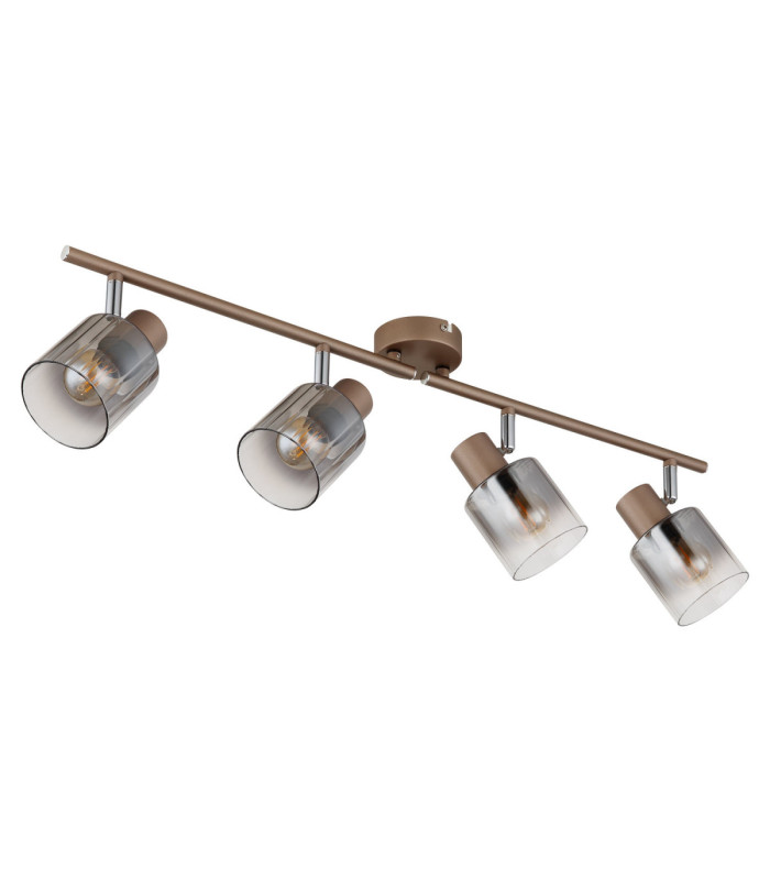 Walton Ceiling Spotlight Bar Matt Coffee Colour  4x E14-2
