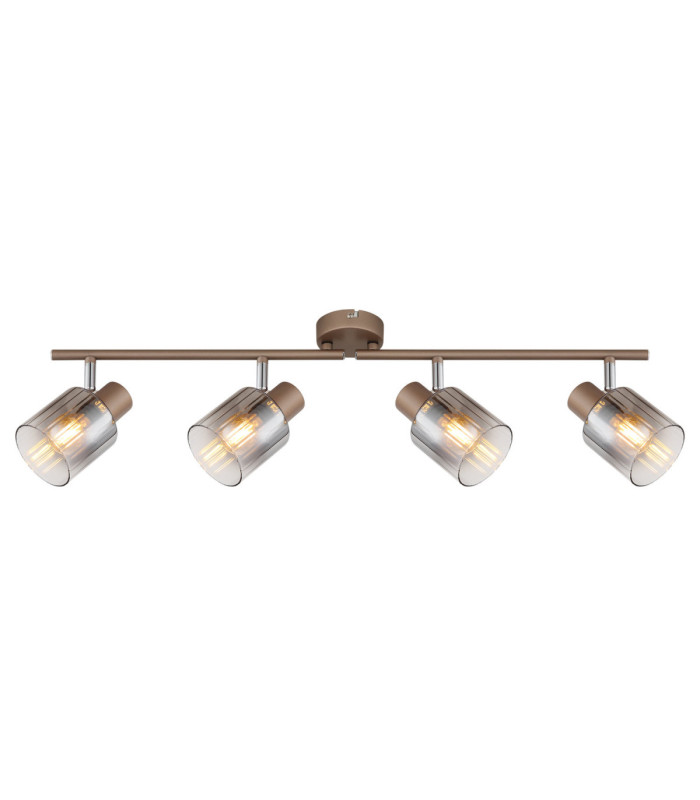 Walton Ceiling Spotlight Bar Matt Coffee Colour  4x E14-3