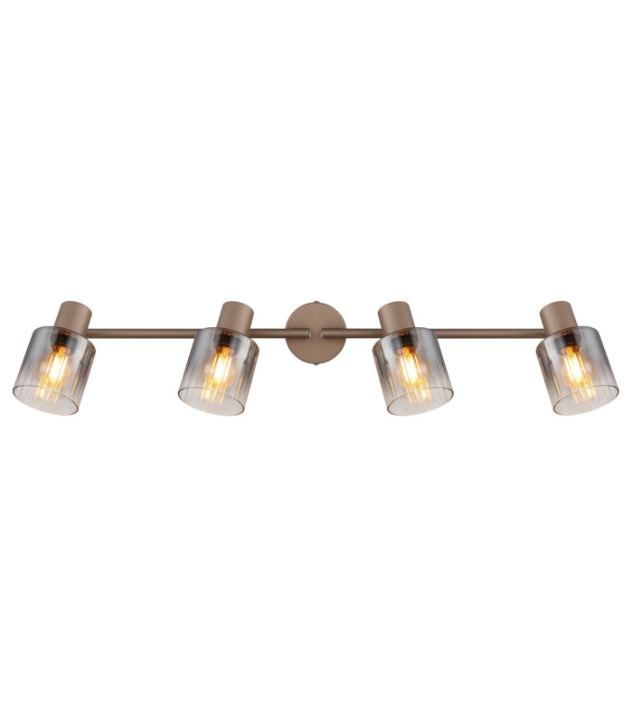 Walton Ceiling Spotlight Bar Matt Coffee Colour  4x E14-4