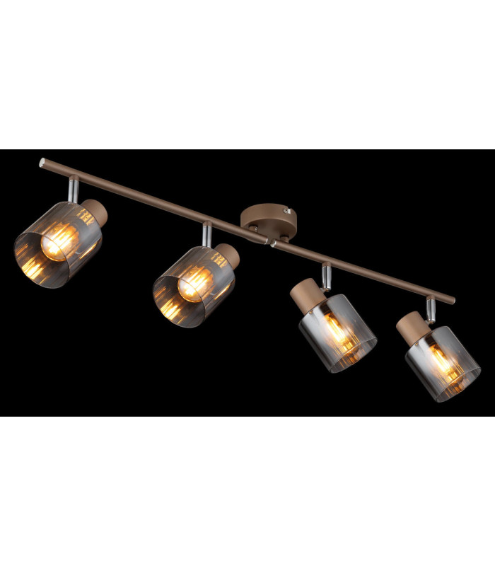 Walton Ceiling Spotlight Bar Matt Coffee Colour  4x E14-5
