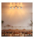 Walton Ceiling Spotlight Bar Matt Coffee Colour  4x E14-8