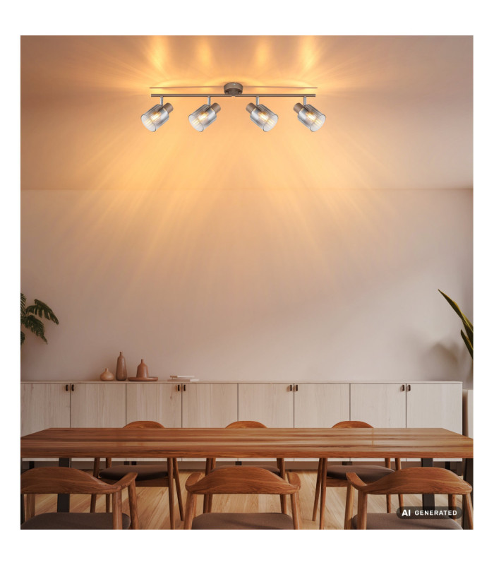 Walton Ceiling Spotlight Bar Matt Coffee Colour  4x E14-8