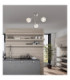 Elliott Multi Arm Semi Flush Ceiling Lamp Matt Nickel 3x E14 3000K-2