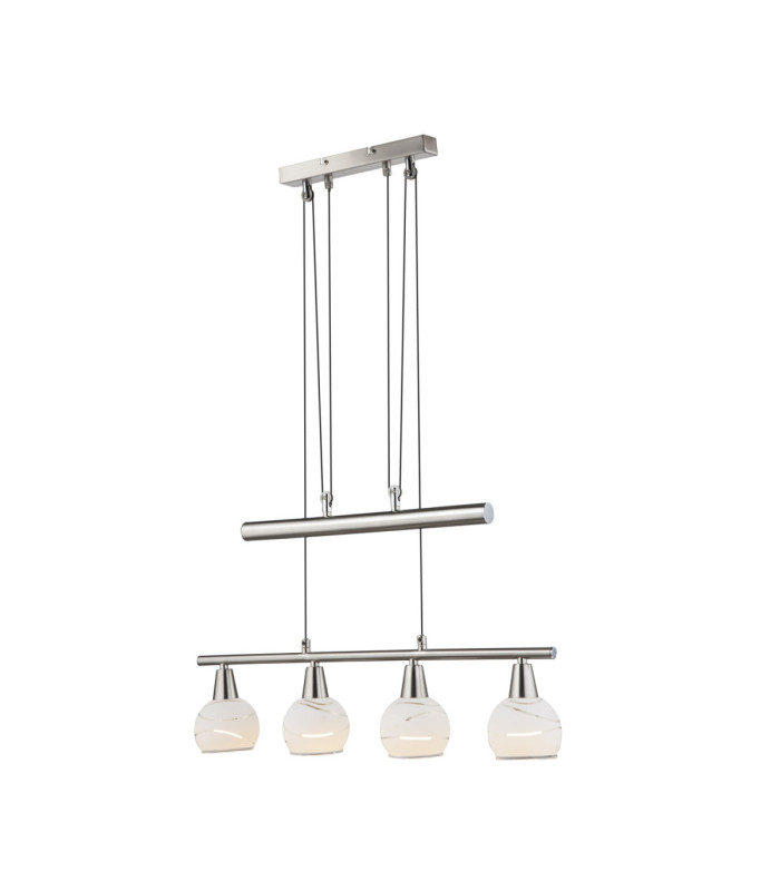 Elliott Bar Pendant Ceiling Light Matt Nickel 4x E14 3000K-2