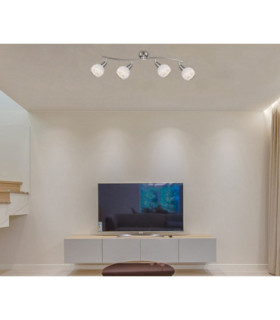 Elliott Ceiling Spotlight Bar Matt Nickel 4x E14 3000K-2