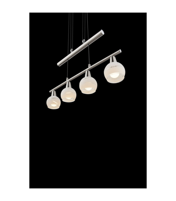 Elliott Bar Pendant Ceiling Light Matt Nickel 4x E14 3000K-7