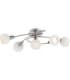 Elliott Multi Arm Semi Flush Ceiling Lamp Matt Nickel 5x E14-1
