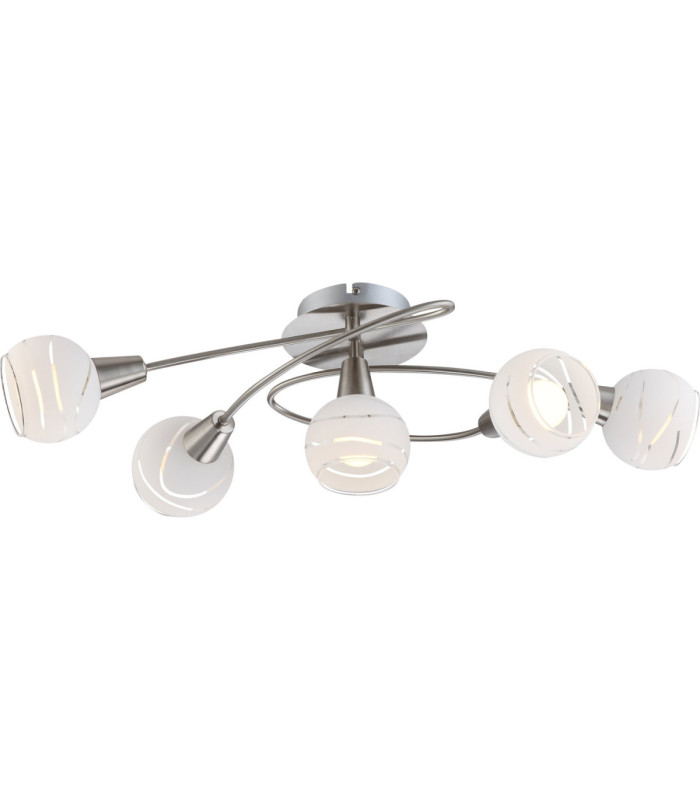 Elliott Multi Arm Semi Flush Ceiling Lamp Matt Nickel 5x E14-1