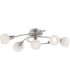 Elliott Multi Arm Semi Flush Ceiling Lamp Matt Nickel 5x E14 3000K-1