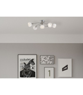 Elliott Multi Arm Semi Flush Ceiling Lamp Matt Nickel 5x E14 3000K-2