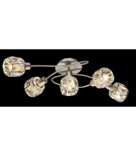 Kris Multi Arm Semi Flush Ceiling Lamp Matt Nickel 5x E14-2
