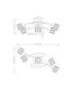 Kris Multi Arm Semi Flush Ceiling Lamp Matt Nickel 5x E14-4