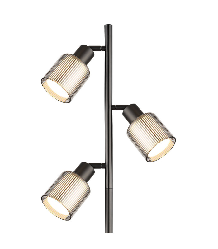 Villegas Multi Arm Floor Lamp Matt Gunmetal 3x E14-3