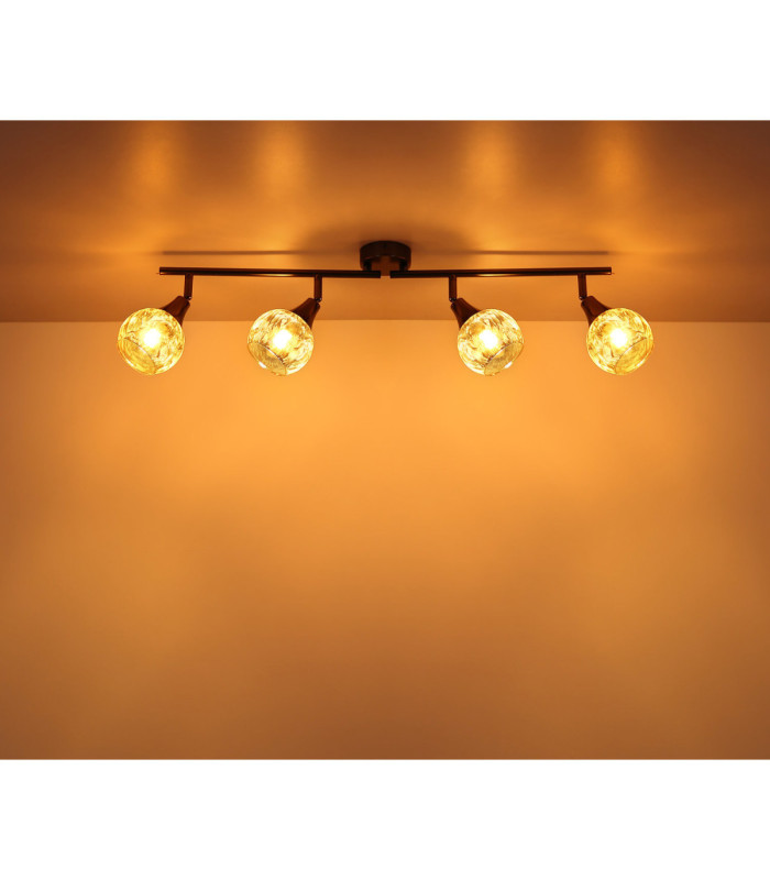Frosta Ceiling Spotlight Bar Matt Gunmetal 4x E14-8