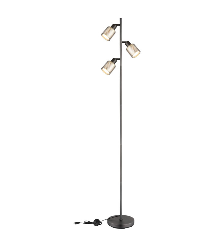 Villegas Multi Arm Floor Lamp Matt Gunmetal 3x E14-5