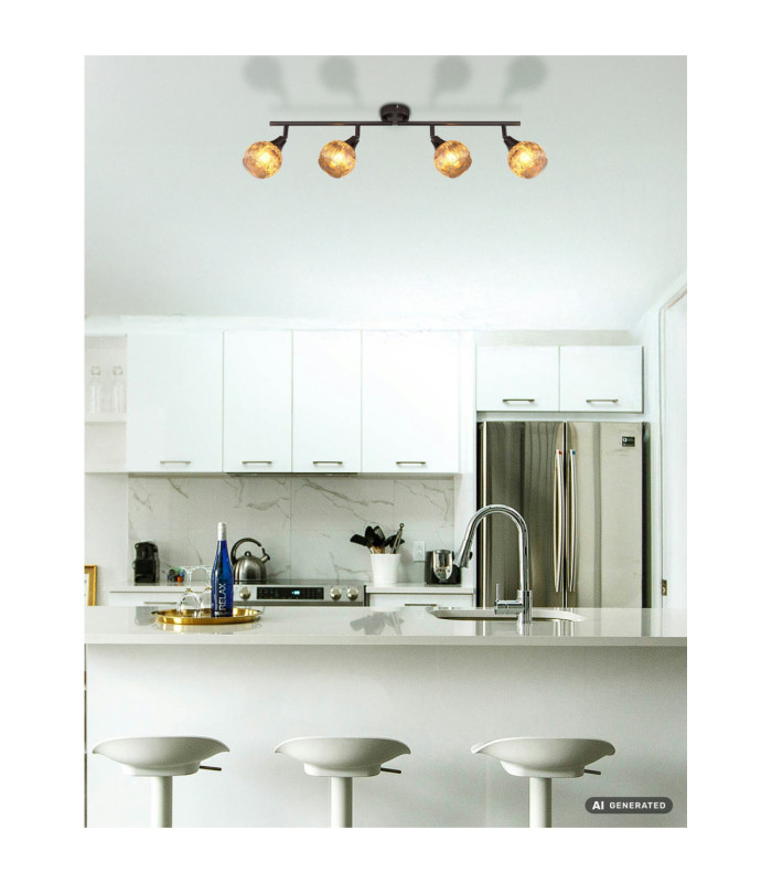 Frosta Ceiling Spotlight Bar Matt Gunmetal 4x E14-10