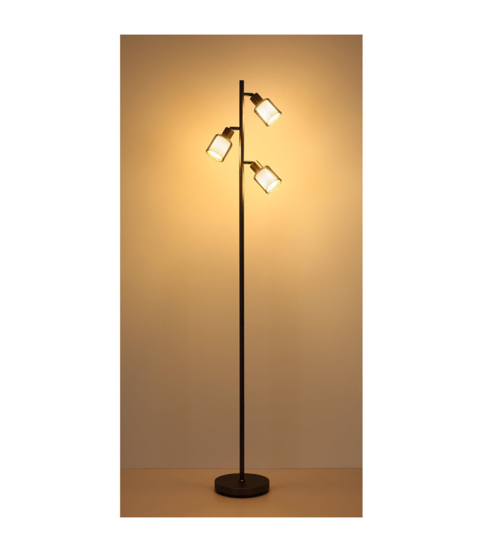 Villegas Multi Arm Floor Lamp Matt Gunmetal 3x E14-6