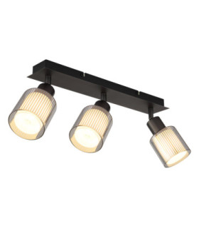 Villegas Ceiling Spotlight Bar Matt Gunmetal 3x E14-1