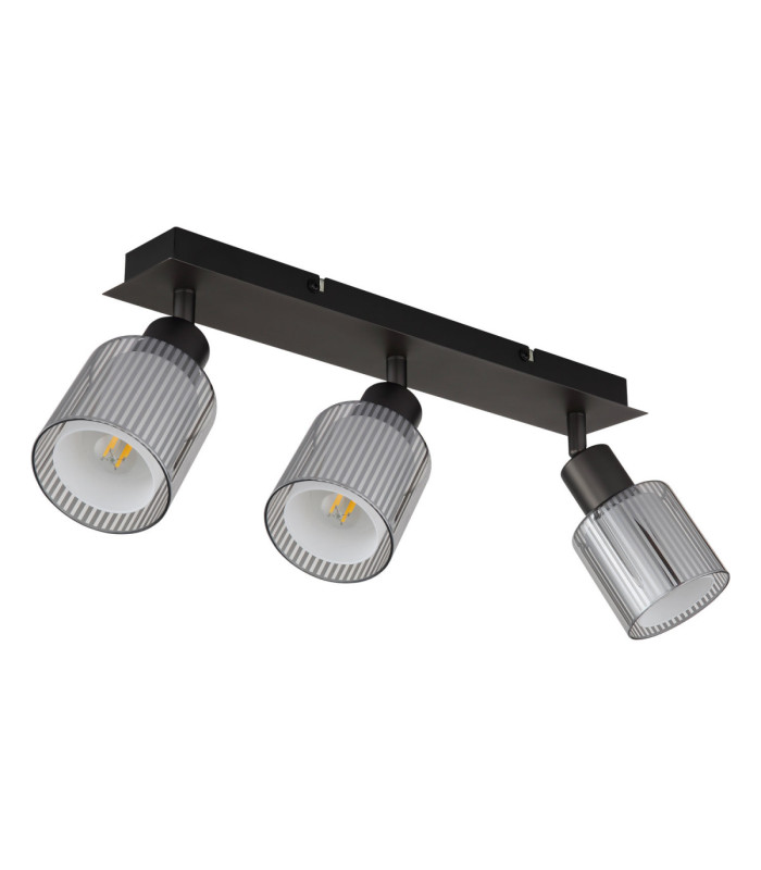 Villegas Ceiling Spotlight Bar Matt Gunmetal 3x E14-2