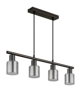 Villegas Bar Pendant Ceiling Light Matt Gunmetal 4x E14-2