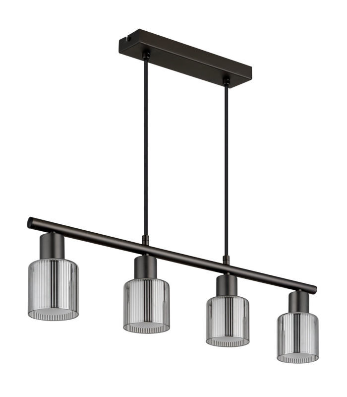Villegas Bar Pendant Ceiling Light Matt Gunmetal 4x E14-2