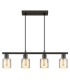 Villegas Bar Pendant Ceiling Light Matt Gunmetal 4x E14-3