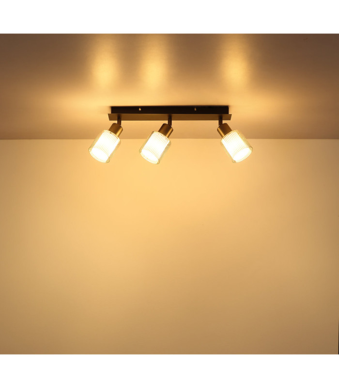Villegas Ceiling Spotlight Bar Matt Gunmetal 3x E14-6