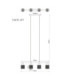 Villegas Bar Pendant Ceiling Light Matt Gunmetal 4x E14-8