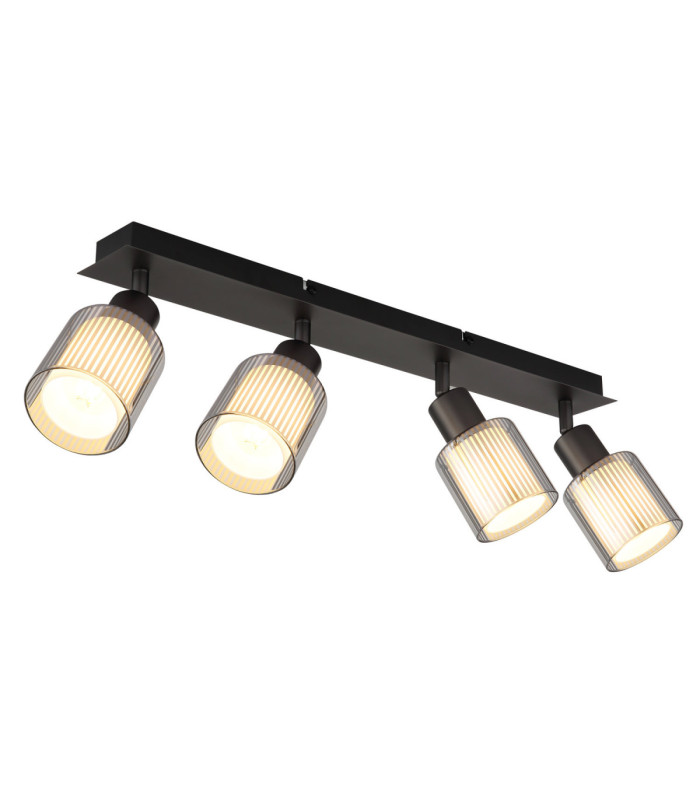 Villegas Ceiling Spotlight Bar Matt Gunmetal 4x E14-1