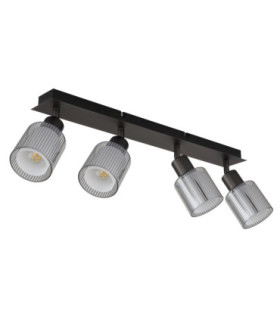 Villegas Ceiling Spotlight Bar Matt Gunmetal 4x E14-2