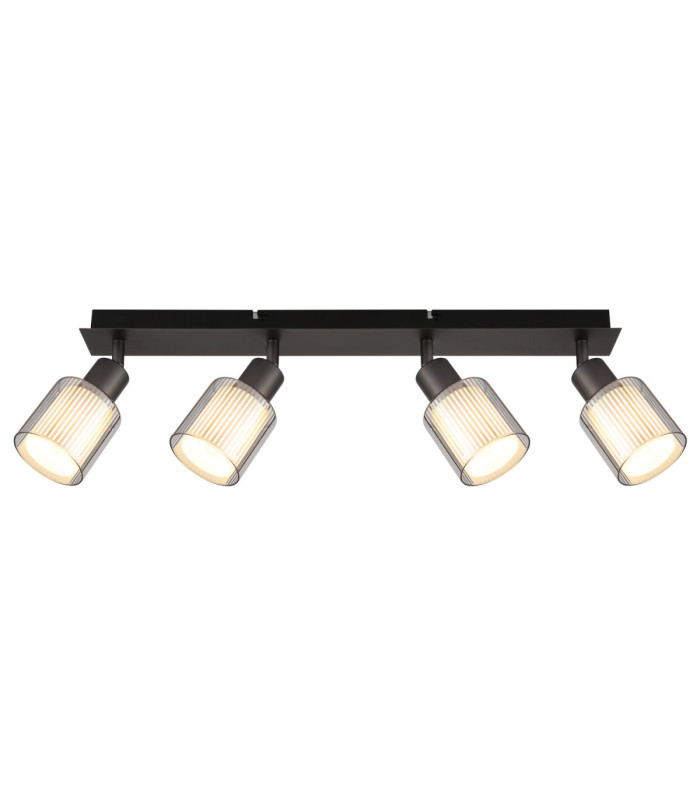 Villegas Ceiling Spotlight Bar Matt Gunmetal 4x E14-3