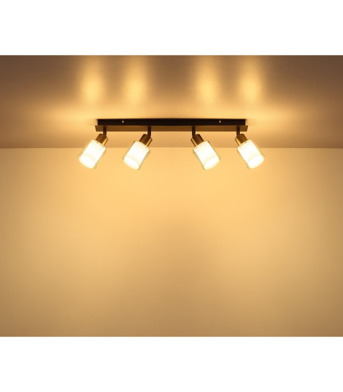 Villegas Ceiling Spotlight Bar Matt Gunmetal 4x E14-7
