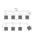 Villegas Ceiling Spotlight Bar Matt Gunmetal 4x E14-10