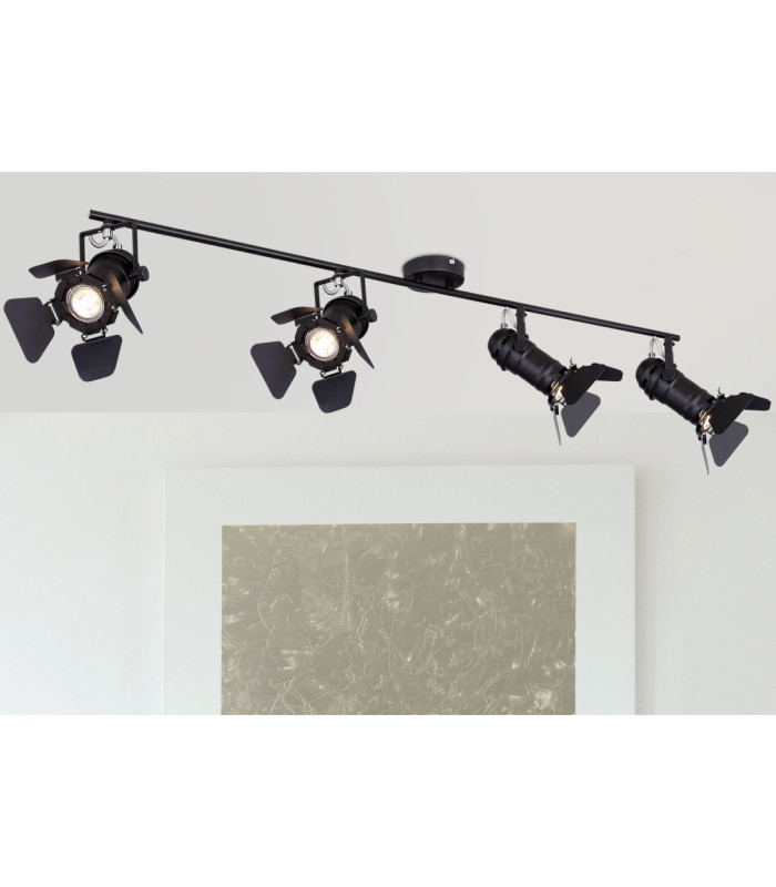 Egon Ceiling Spotlight Bar Black 4x GU10-6
